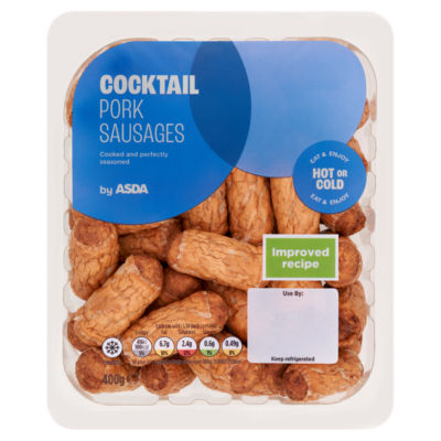 ASDA Tasty Pølser med svinekjøttcocktail 400 g - britisk produkt