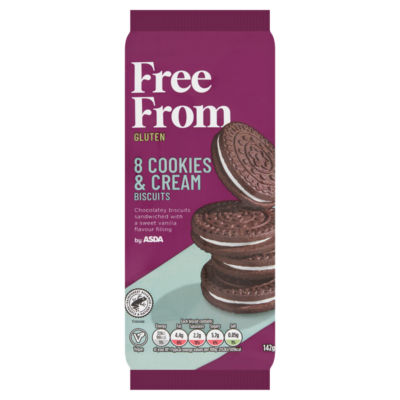 ASDA Biscuits sandwich sans gluten Cookies & Cream 142g