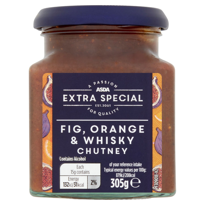 ASDA Extra Special fig orange whisky chutney, imported from the UK