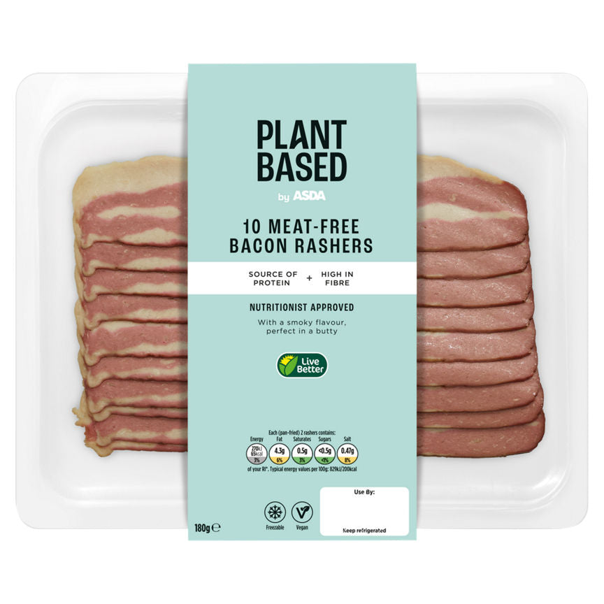 Plant Based by ASDA 10 Meat-Free Bacon Style Rashers