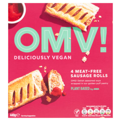 ASDA OMV! Pflanzlich 4 Fleischfreie Würstchenbrötchen 440g – Jetzt bei McGrocer online kaufen