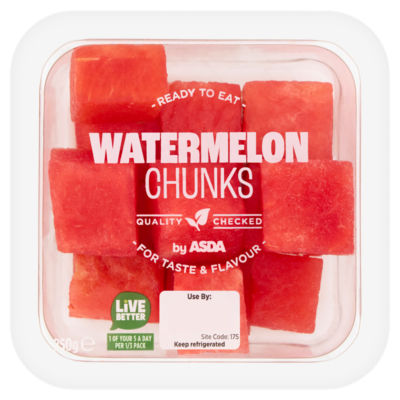ASDA ASDA Crisp & Juicy Watermelon Chunks Fruit Snacks 250g- Buy online at McGrocer