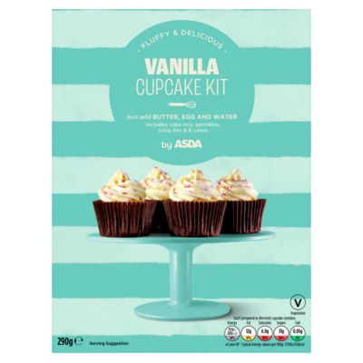 ASDA Vanille-Cupcake-Backset 290 g