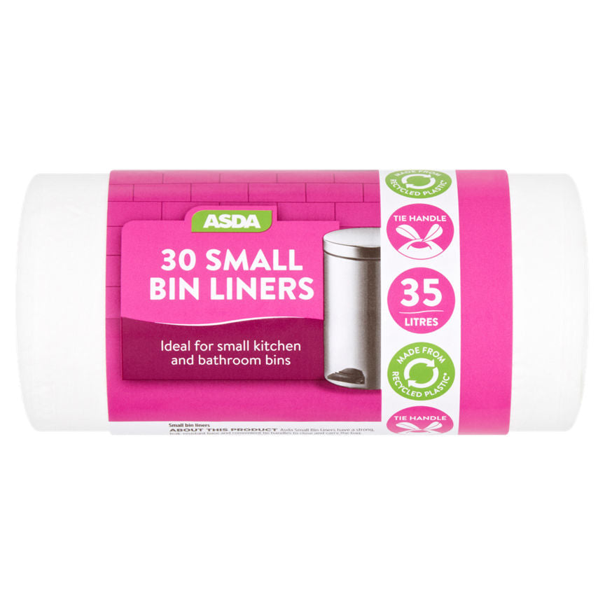 ASDA 30 Small Bin Liners 35 Litres GOODS ASDA   