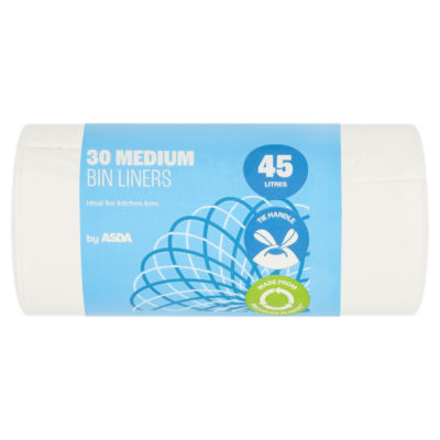 ASDA ASDA Medium Bin Liners 30 Pack 45 Litres- Buy online at McGrocer