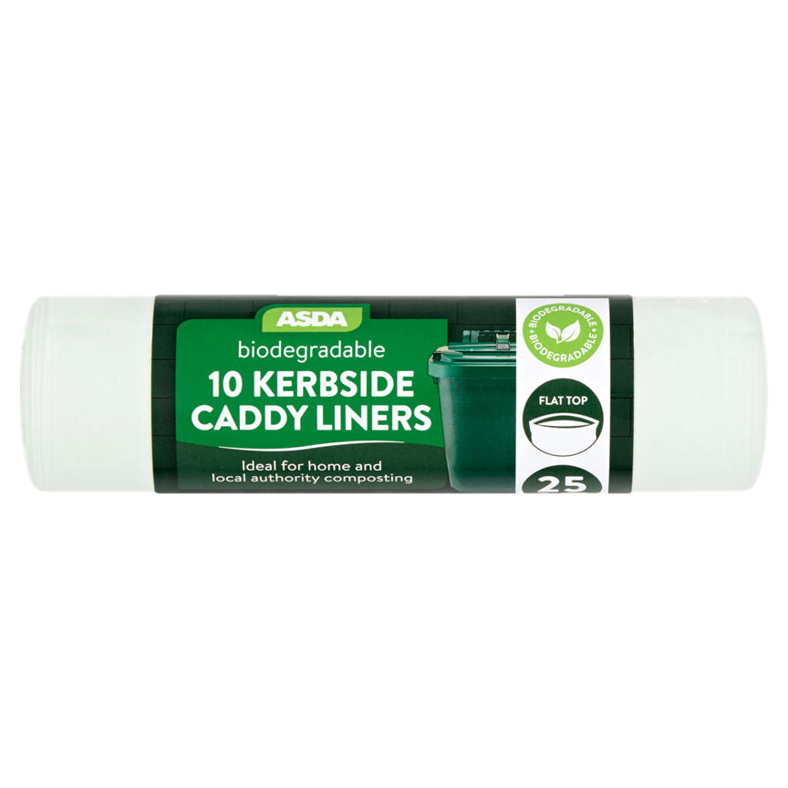 ASDA 10 Home Compostable Kerbside Caddy Liners 25 Litres GOODS ASDA   