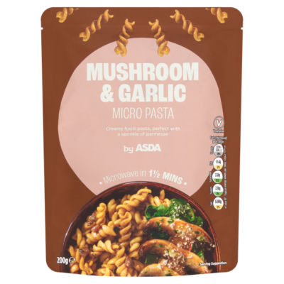 ASDA Mushroom & Garlic Microwave Fusilli Pasta Meal 200g