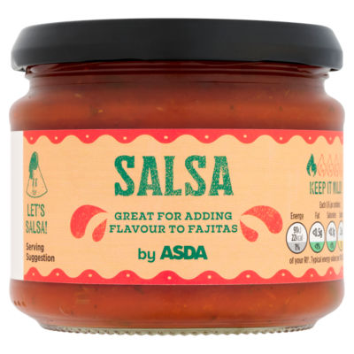 ASDA mildly spiced tomato and jalapeño salsa 300g - British product