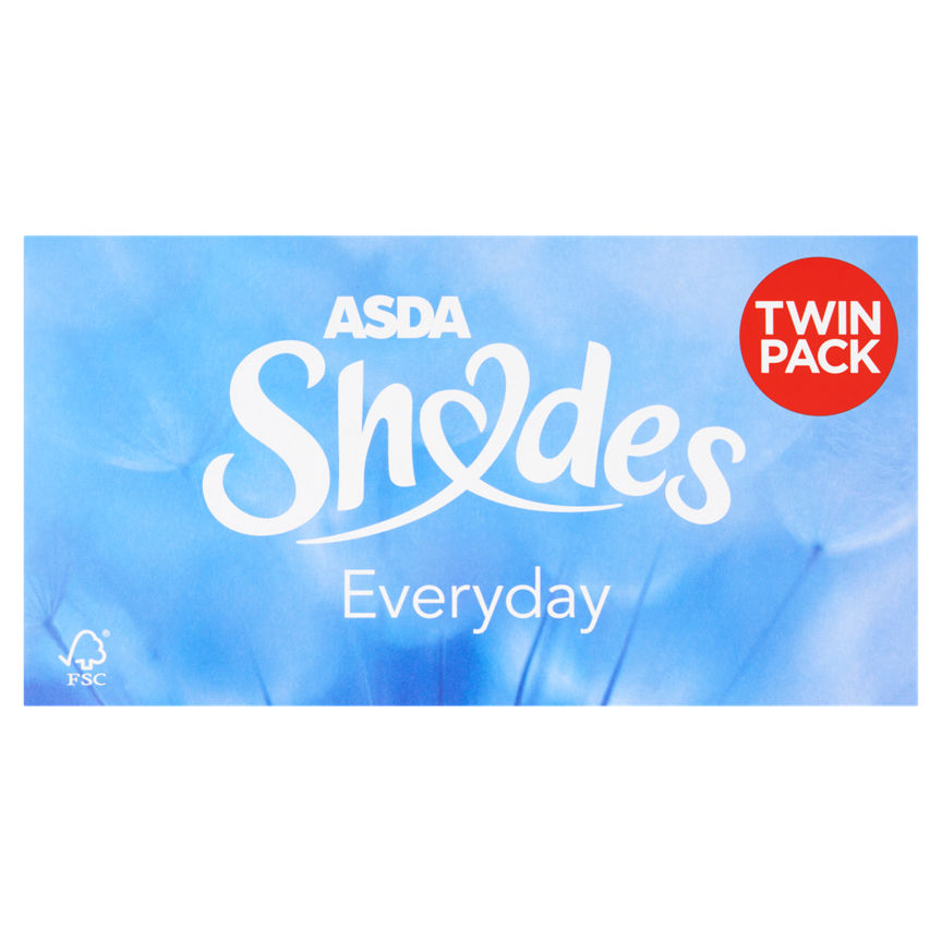 ASDA Shades Everyday Regular Tissues Twin Pack