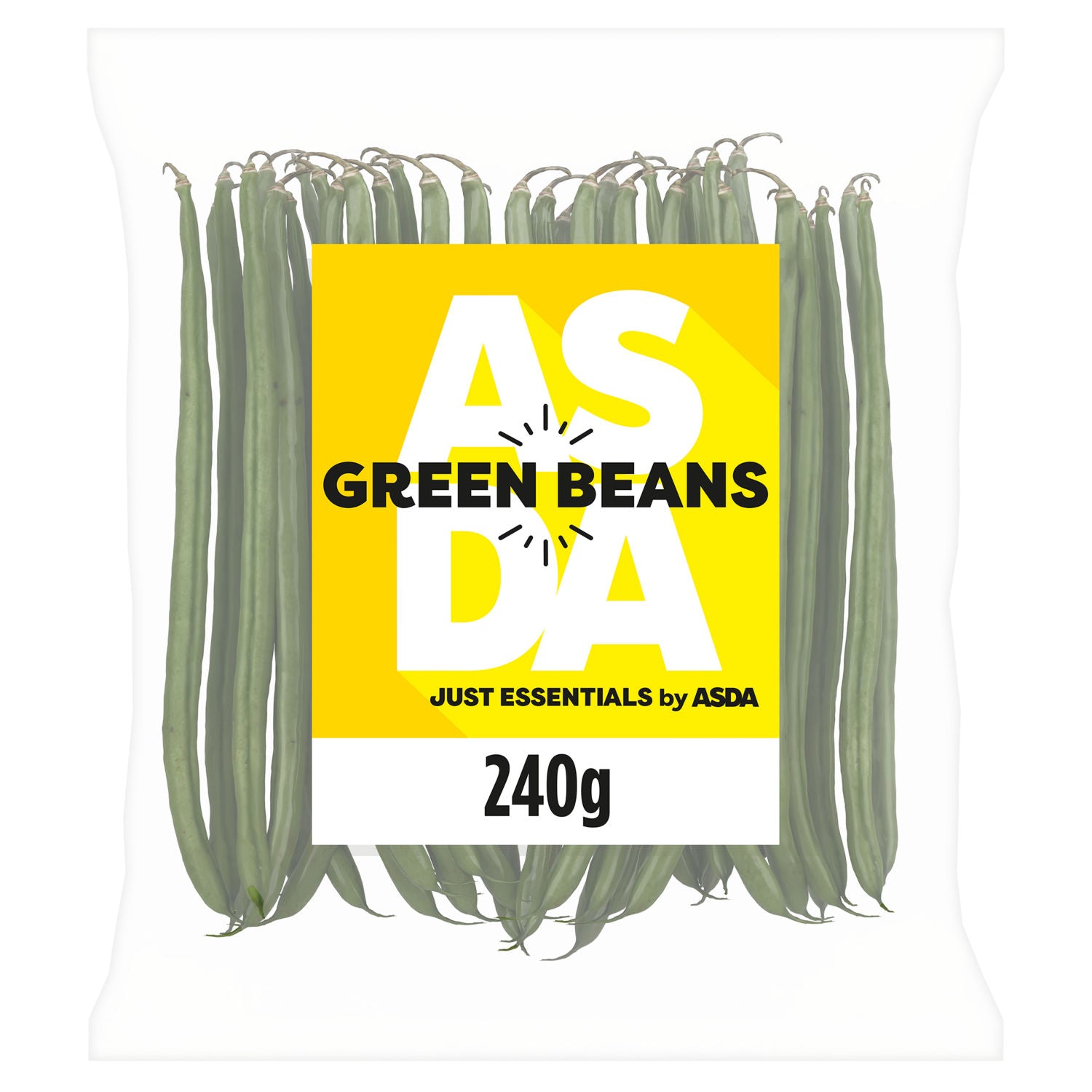 ASDA green beans 240g, imported from the UK