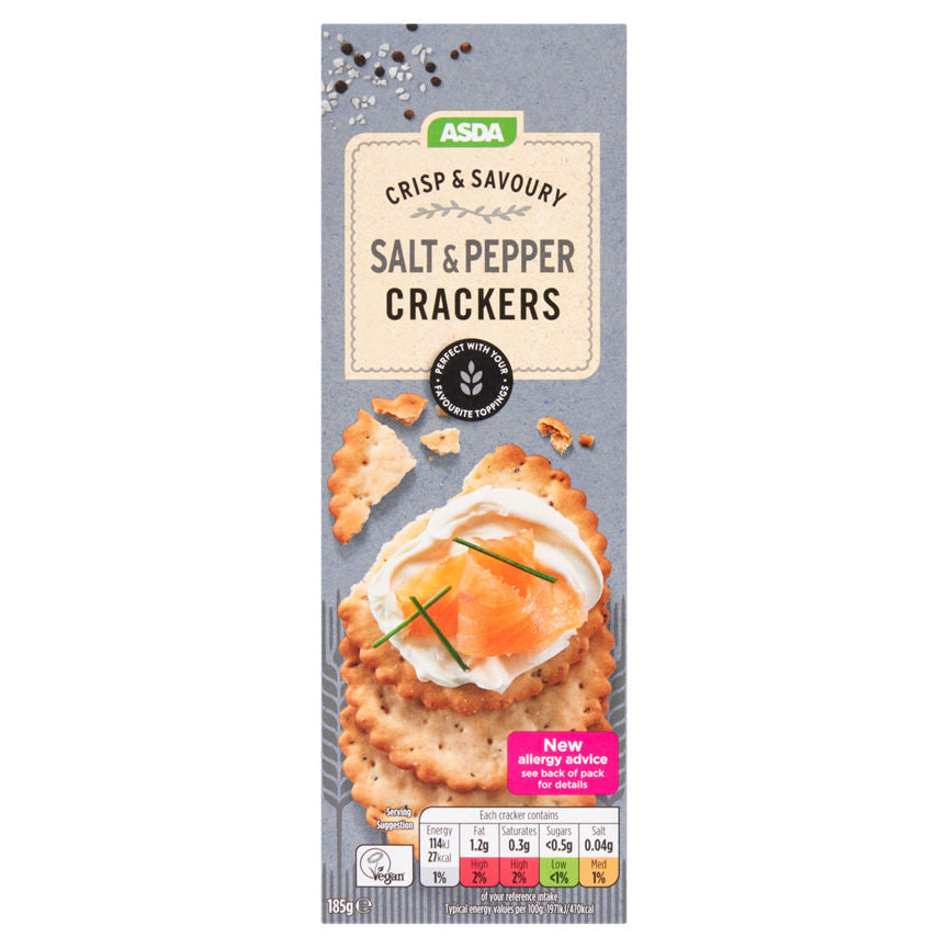 ASDA Crisp & Savoury Salt & Pepper Crackers GOODS ASDA   