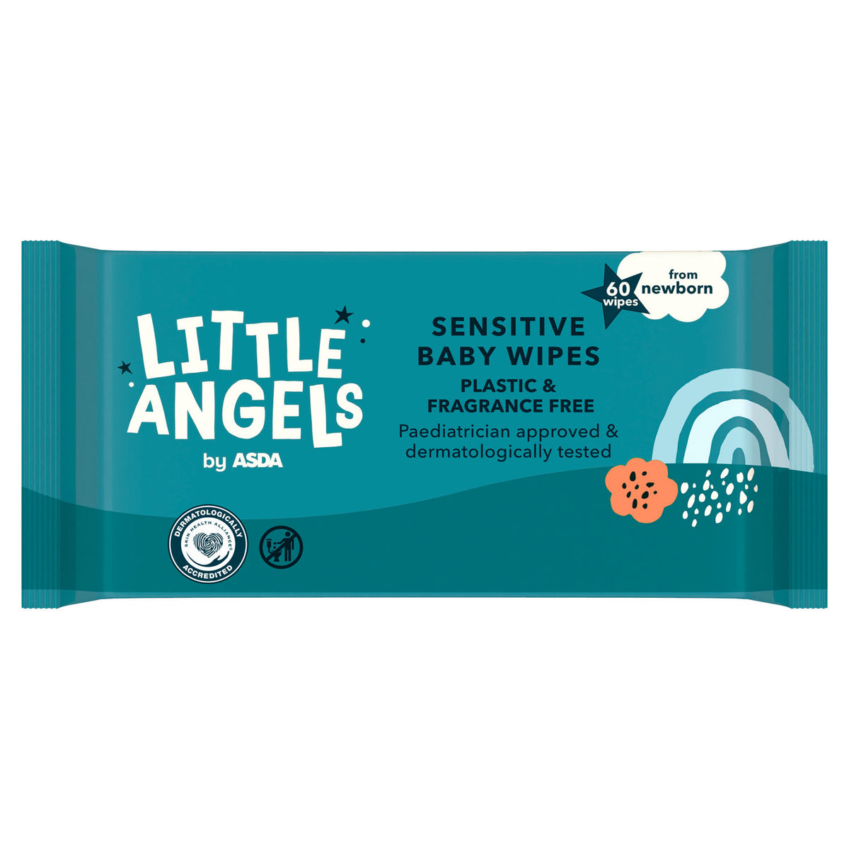 Little Angels by ASDA sensitive baby wipes 60, imported from the UK