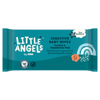 Little Angels by ASDA sensitive baby wipes 60, imported from the UK