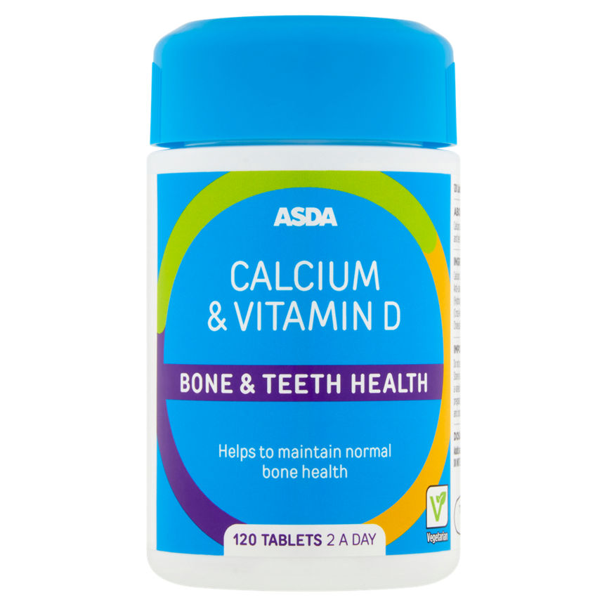 ASDA Calcium & Vitamin D Bone & Teeth Health 120 Tablets GOODS ASDA   