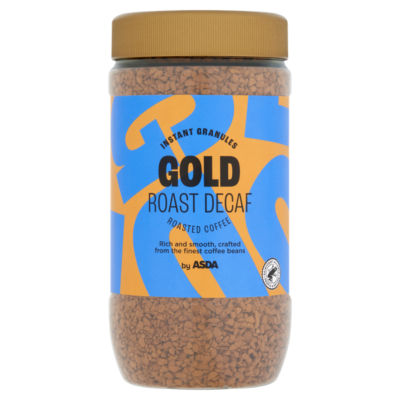 ASDA gold roast decaf instant coffee granules 200g - British product