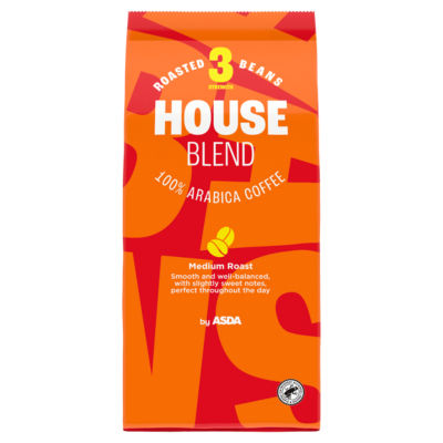ASDA House Blend Roasted Coffee Beans 454g - British product