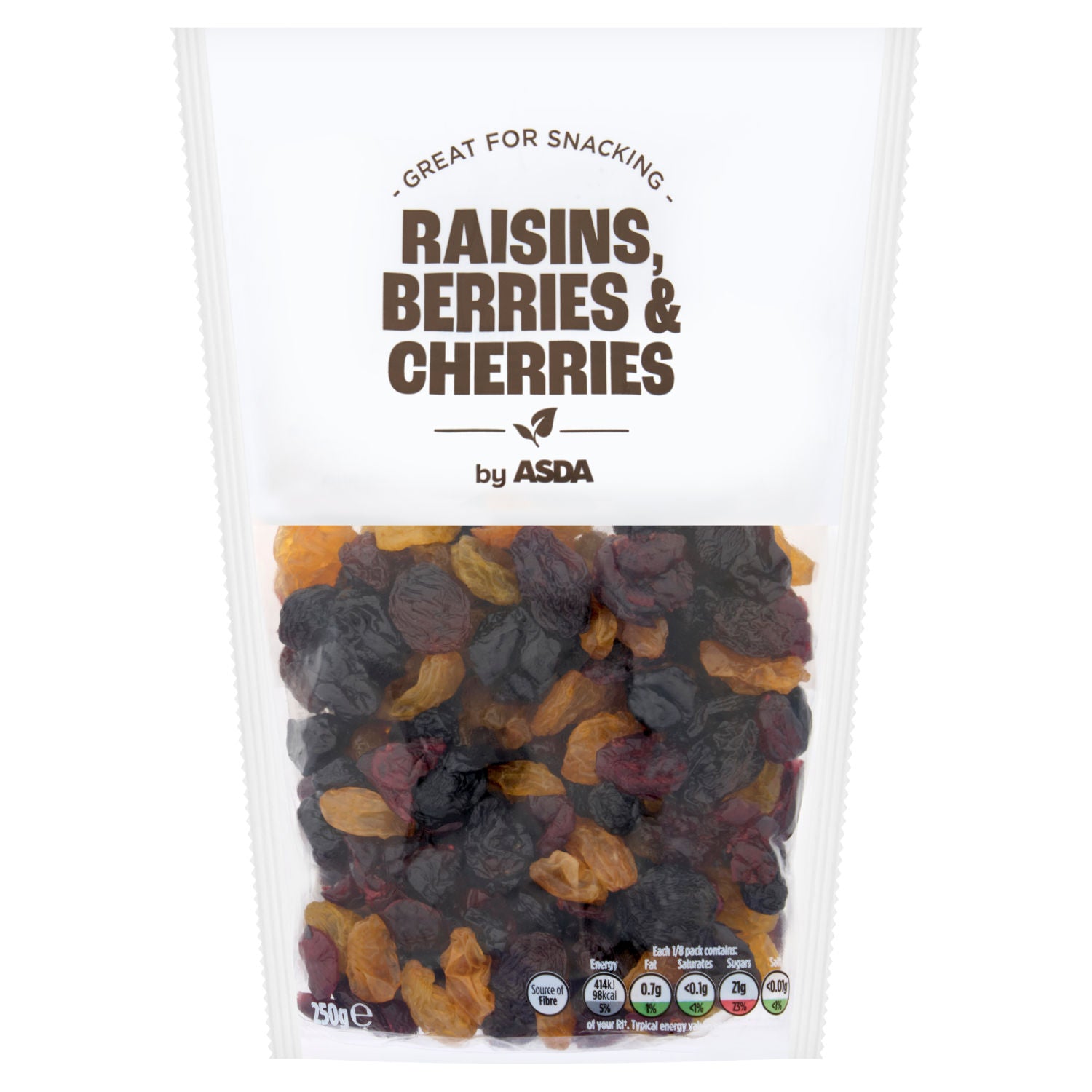 ASDA raisins berries cherries dried fruit mix 250g - British product