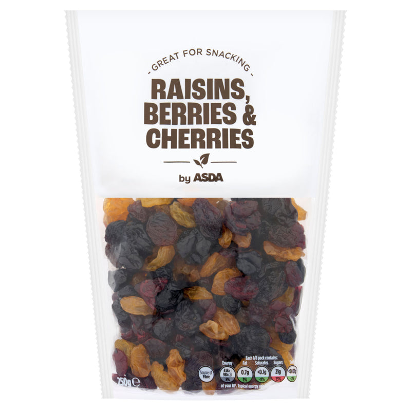 ASDA raisins berries cherries dried fruit mix 250g - British product