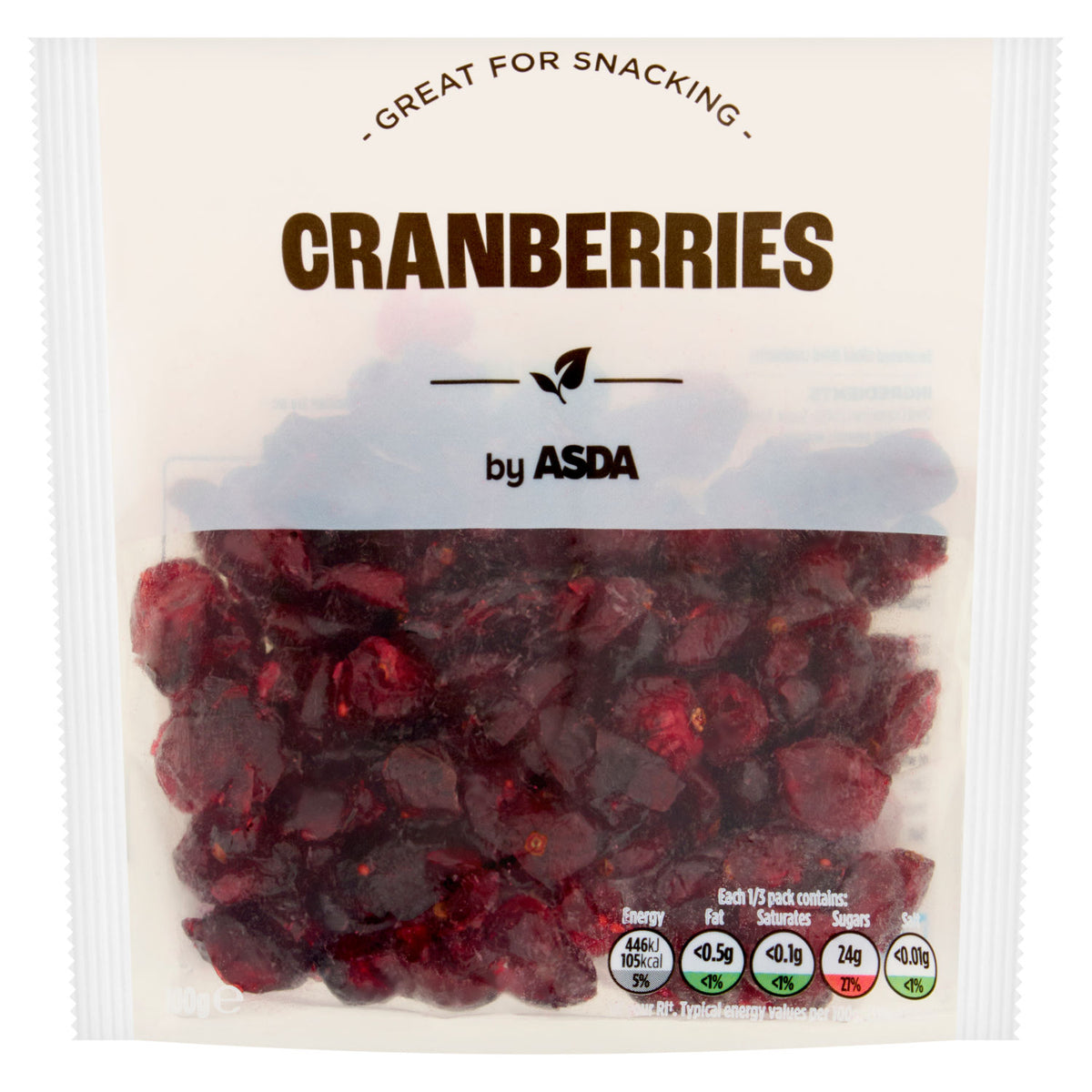 ASDA sweetened dried cranberries 100g - British product