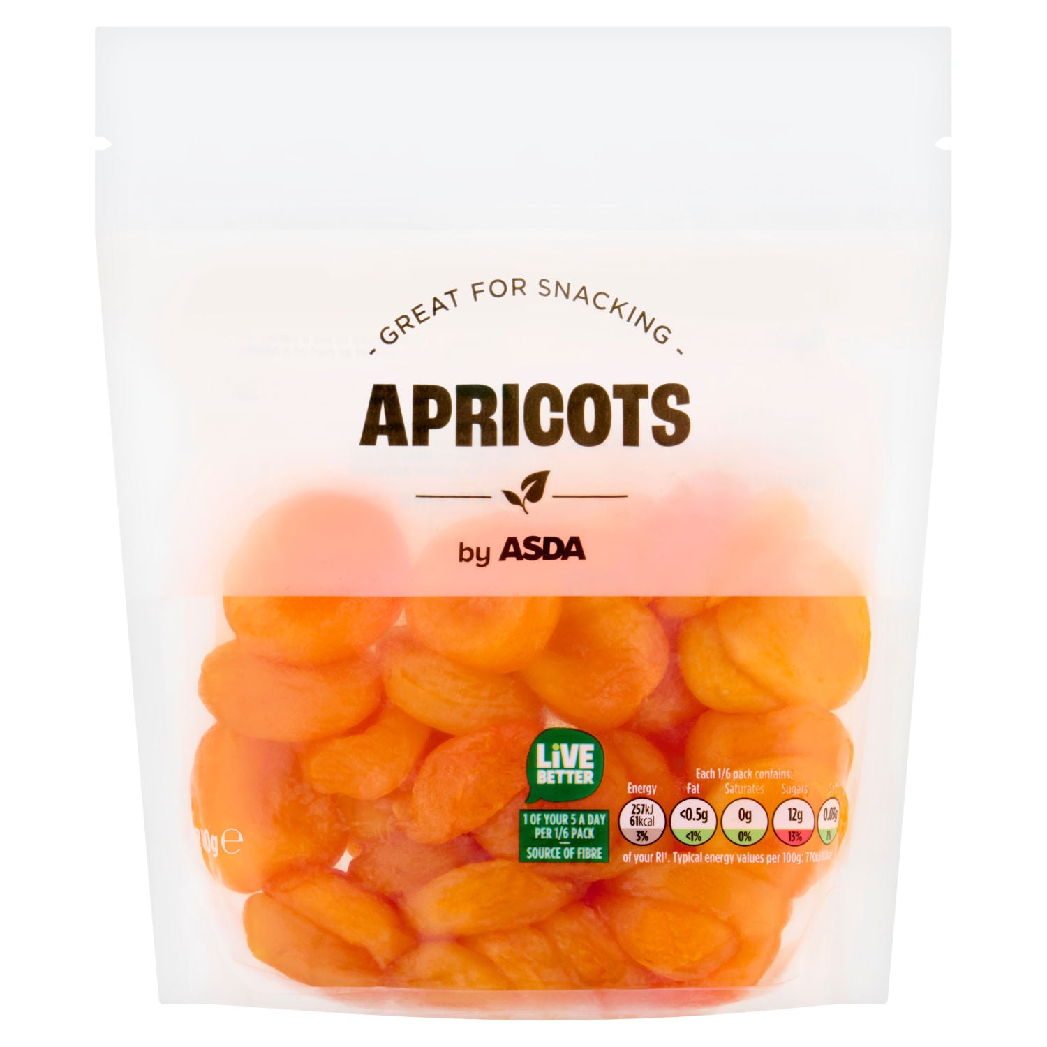 ASDA dried apricots 200g, imported from the UK