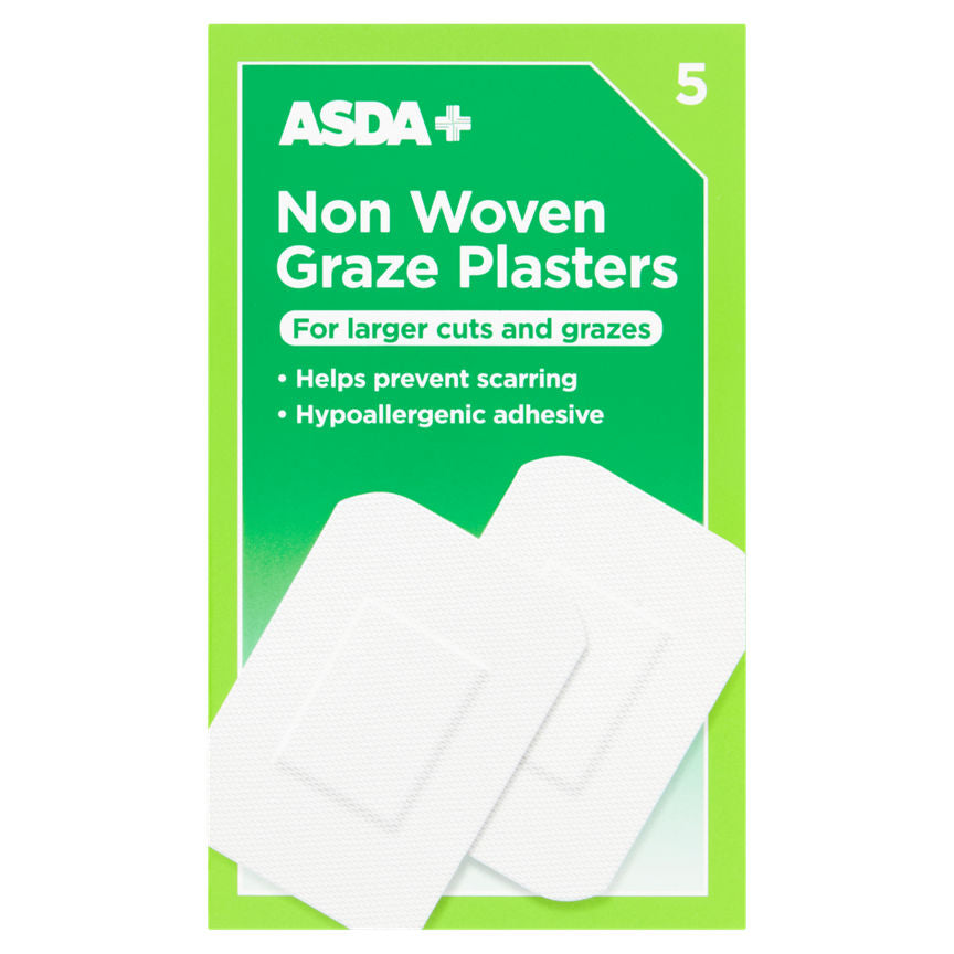 ASDA 5 Non Woven Graze Plasters GOODS ASDA   