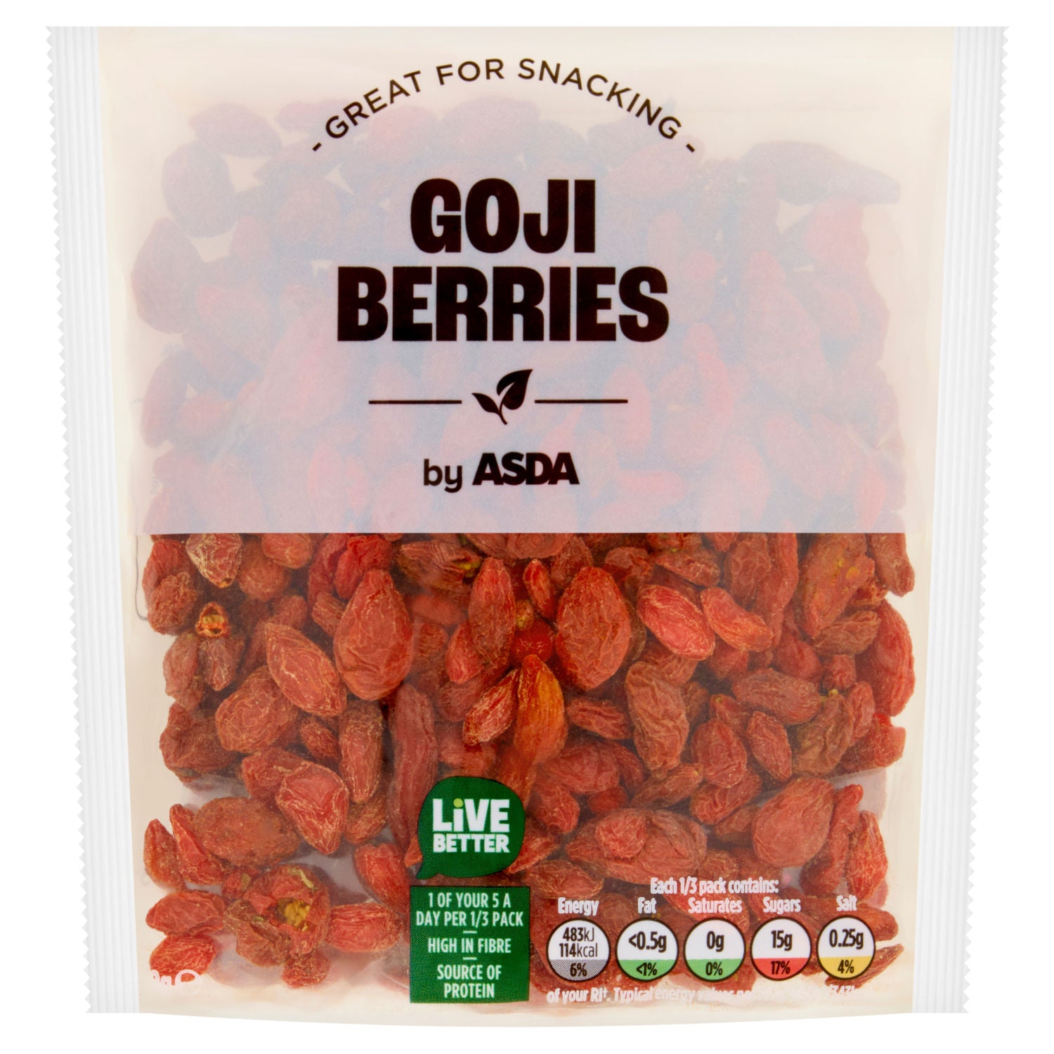 ASDA dried goji berries 100g (British brand)