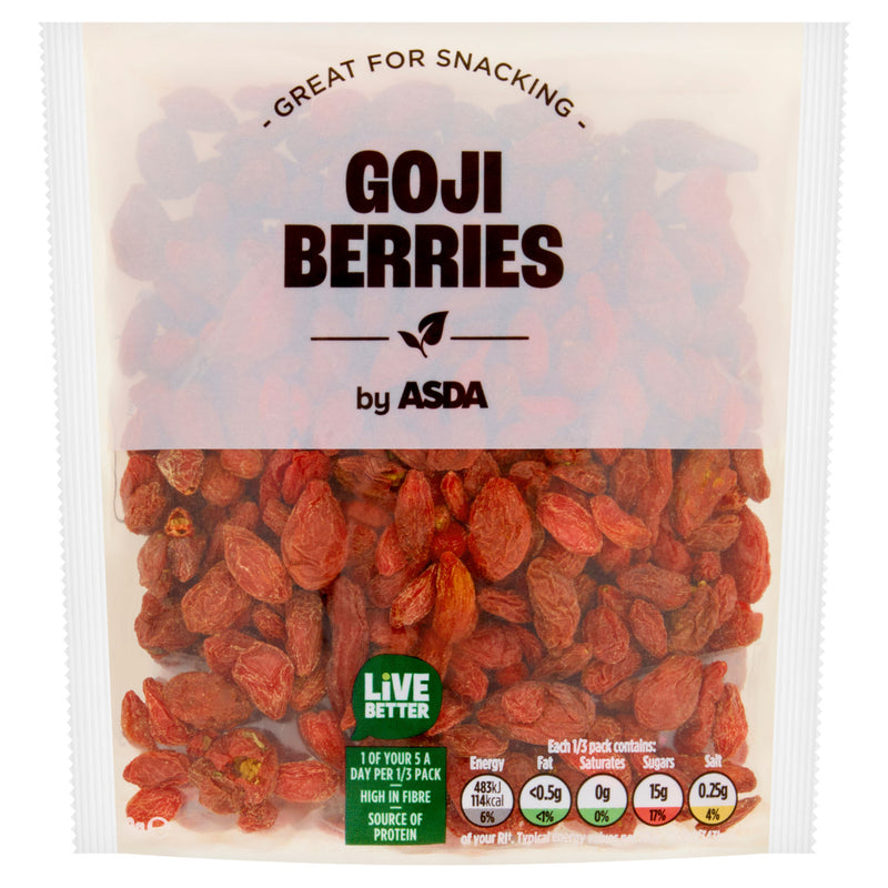 ASDA dried goji berries 100g (British brand)