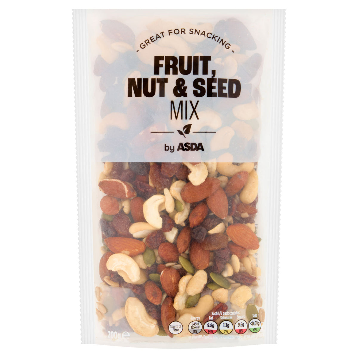 ASDA Fruit Nut Seed Mix 200g, UK version