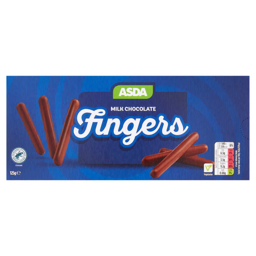 ASDA Milk Chocolate Fingers 125g GOODS ASDA   