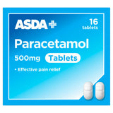 Asda Paracetamol 500mg 16 tablets, imported from the UK