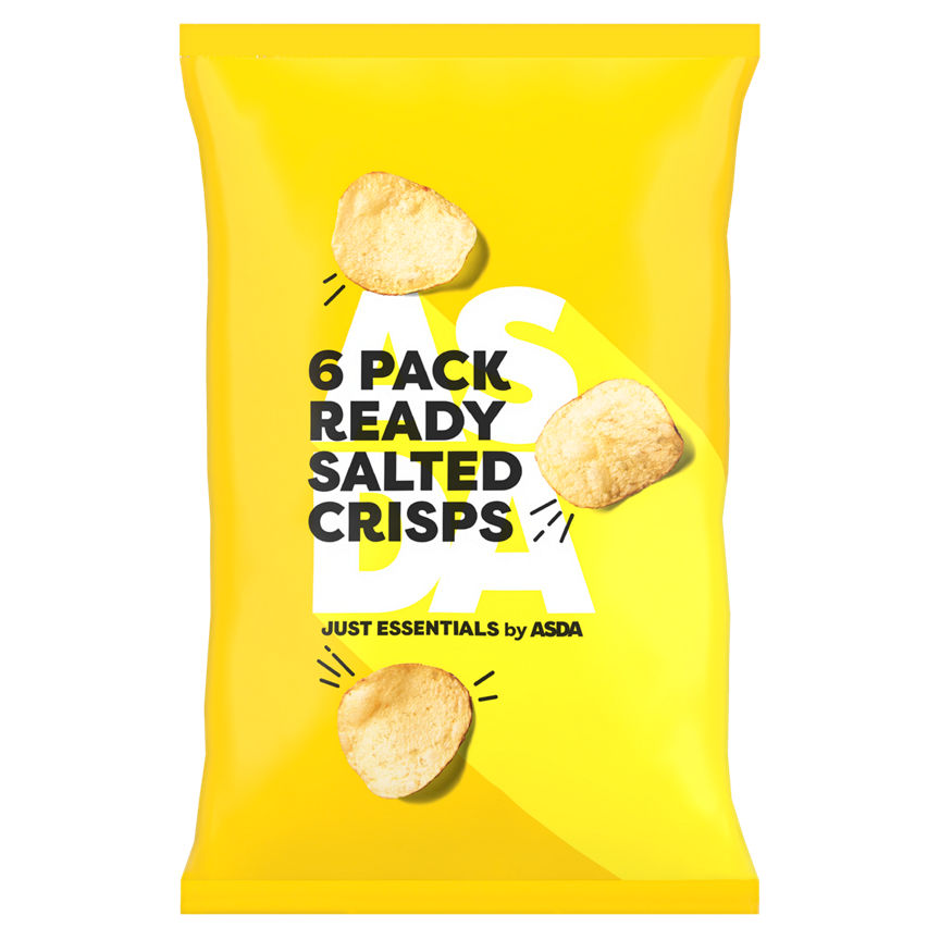 JUST ESSENTIALS by ASDA 6 Pack Ready Salted Crisps GOODS ASDA   