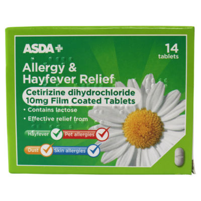 ASDA Allergy & Hayfever Relief 14 Tablets - British product