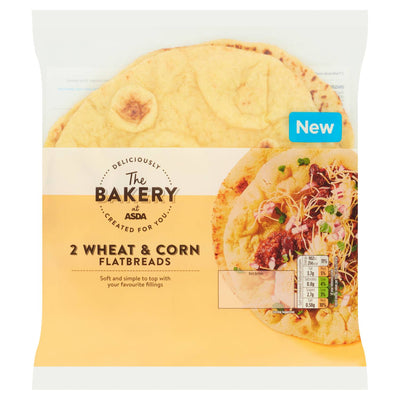 ASDA ASDA 2 Wheat & Corn Flatbreads 150g- Buy online at McGrocer