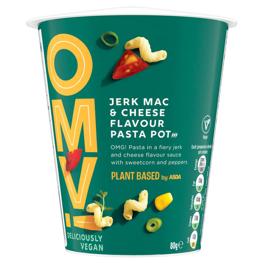 OMV! Deliciously Vegan Jerk Mac & Cheese Flavour Pasta Pot GOODS ASDA   