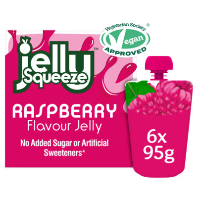Jelly Squeeze Himbeer-Gelee, 6 x 95 g, britische Version