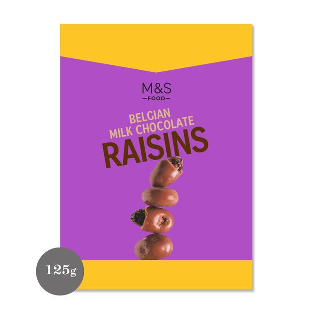 M&S Belgian Milk Chocolate Raisins   125g GOODS M&S   