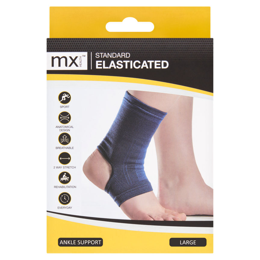 MX Health Standard Elasticated Large Ankle Support