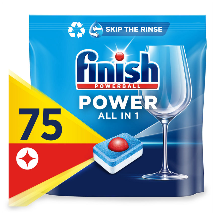 Finish Power All in One Dishwasher Tablets Lemon, 75 Tablets GOODS ASDA   