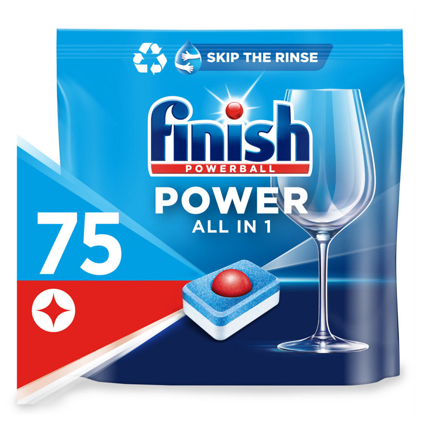 Finish Power All in One Dishwasher Tablets Original, 75 Tablets