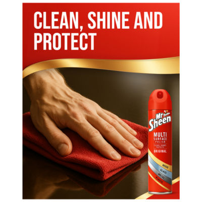Mr Sheen Polish Spray Magnolia & Cherry Blossom, imported from the UK