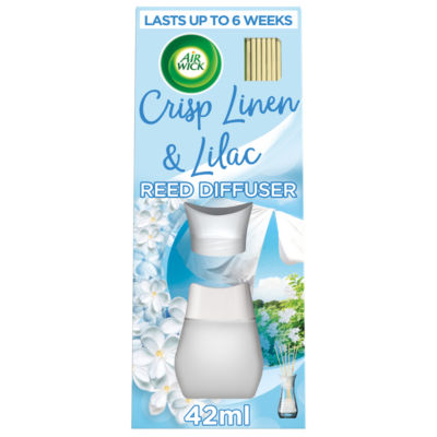 Air Wick Reed Diffuser Crisp Linen and Lilac 42ml, UK version