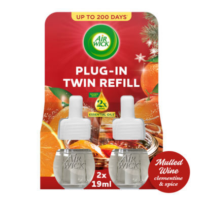 Air Wick mulled wine air freshener refill 2x19ml, imported from the UK