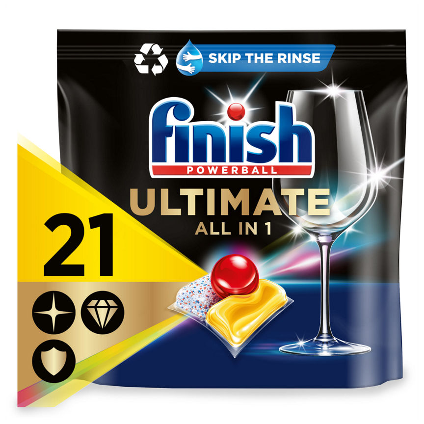 Finish Ultimate All in One Dishwasher Tablets Lemon, 21 Tablets