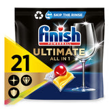 Finish Ultimate All in One Dishwasher Tablets Lemon, 21 Tablets GOODS ASDA   