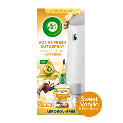 Air Wick aerosol-free automatic spray kit Sweet Vanilla & Shea Butter, imported from the UK