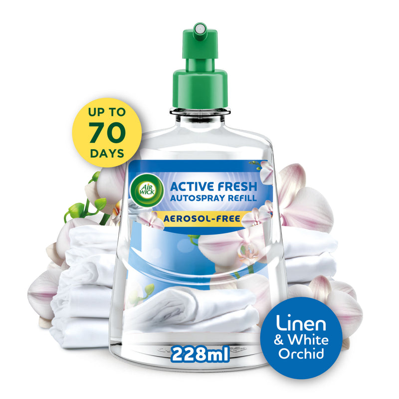 Air Wick air freshener refill Fresh Linen & White Orchid 228ml, UK version