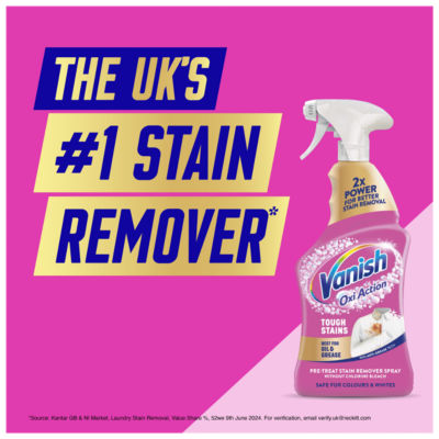 Vanish Oxi Action Gold fabric stain remover spray 450ml (British brand)