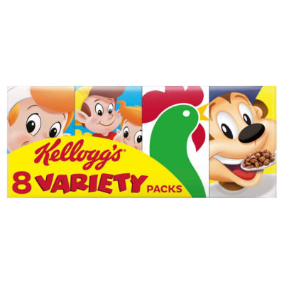 Kellogg's breakfast cereal variety pack 8 pack 196g, imported from the UK