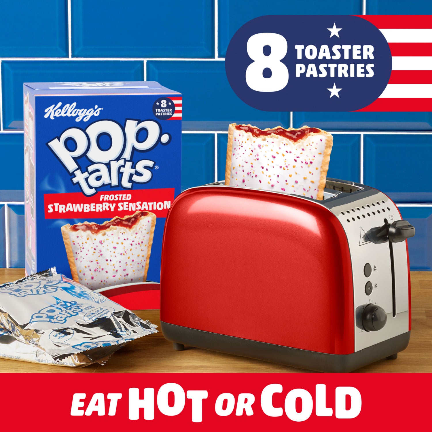 Kellogg's Pop-Tarts Strawberry Sensation Pastry Snack