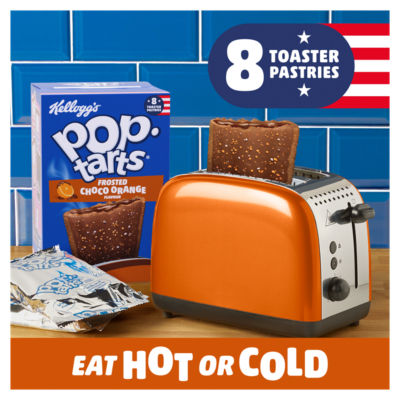 Kellogg's Pop Tarts Choco Orange flavour pastry snacks 8x48g (British brand)